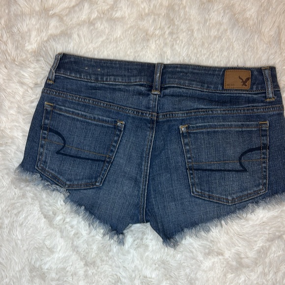 American Eagle Outfitters Denim Shorts Floral Embroidered Size 2 - Picture 3 of 8
